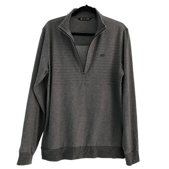 Travis Mathew GOLDEN GATE QUARTER ZIP Pullover California Size Medium Grey Light - Picture 3 of 10